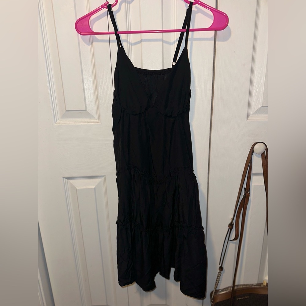 Frill Trimmed Layered Hem Cami Dress